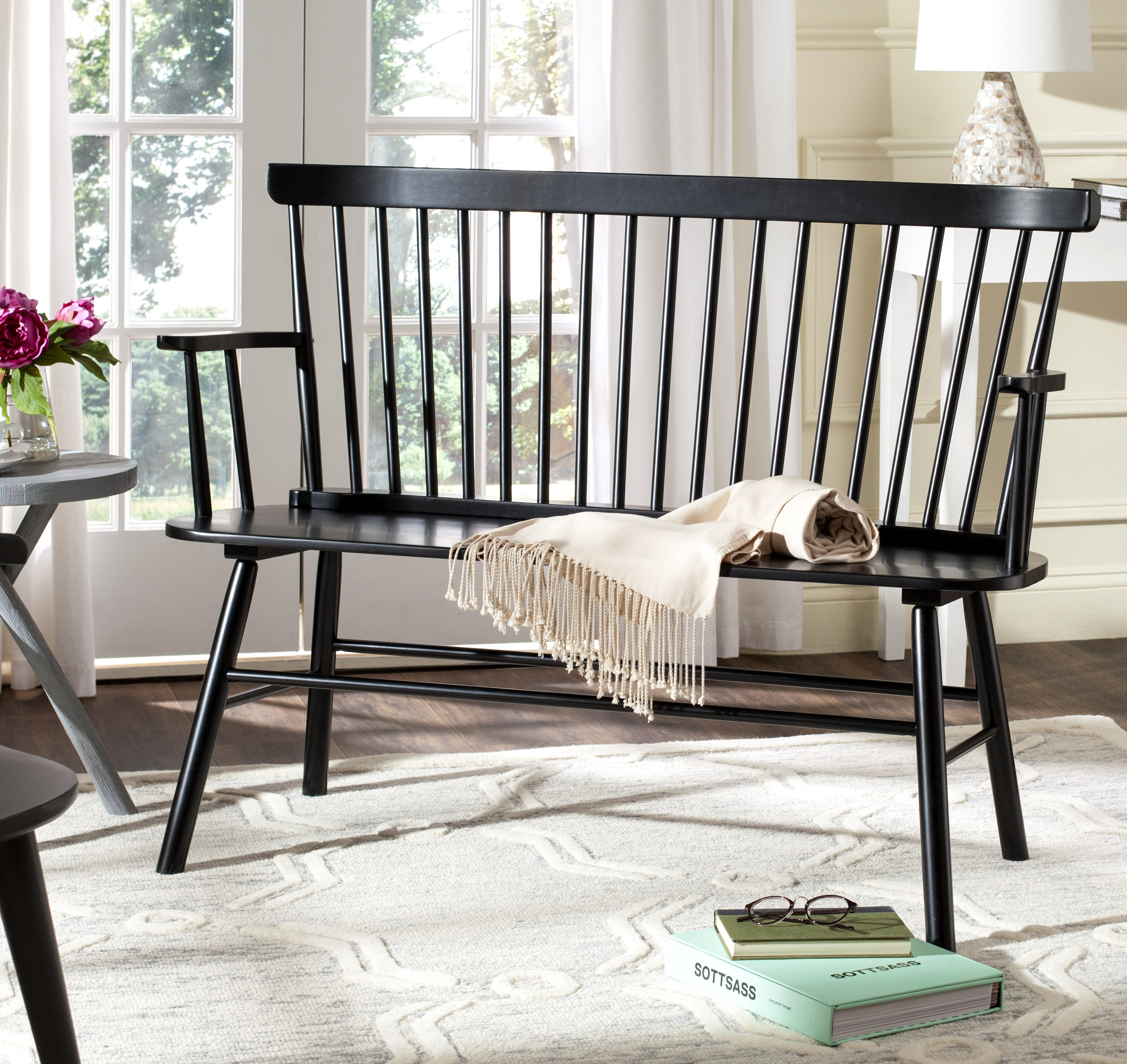 Dovecove Karlovy Wood Bench & Reviews | Wayfair